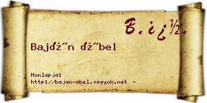 Baján Ábel névjegykártya