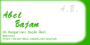 abel bajan business card