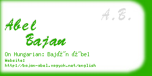 abel bajan business card
